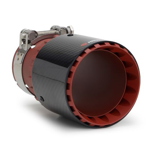 Ponteira Escapamento Haustech Carbon Stripes Red 3,0/4,0 POL
