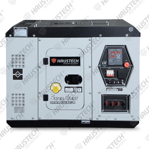 Gerador de Energia Haustech Diesel 15KVA Cabinado Silenciado Trifásico 127/220V 1105F Com ATS