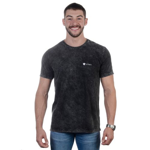 CAMISETA PRETA EFEITO LAVAGEM HAUSTECH 