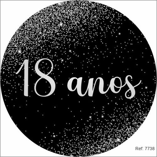 Painel 18 Anos Em Tecido 1,50x1,50 c/elástico - Criare Painéis