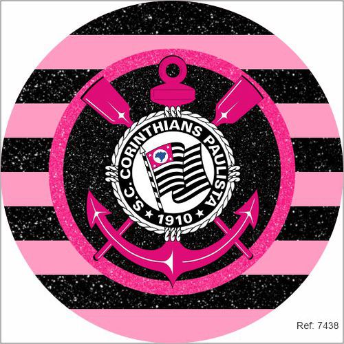 Painel Corinthians Em Tecido 1,50x1,50 c/elástico - Criare Painéis