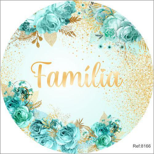 Painel Festa Familia Em Tecido 1,50x1,50 c/elástic... - Criare Painéis