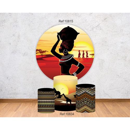 Kit Painel Afro 1,50 + 3 Cilindros Criare Paineis - Criare Painéis