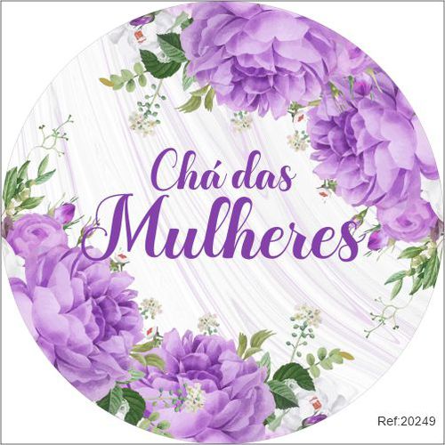 Painel Chá das Mulheres Em Tecido 1,50x1,50 c/elás... - Criare Painéis