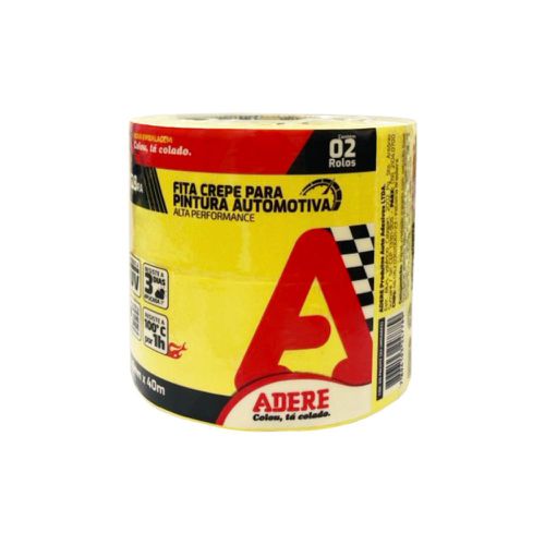 FITA CREPE 48X40 AUTOMOTIVA AMARELA [A128] [ADERE] - CS Tintas