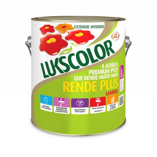 Tinta Acrílica Concentrada Rende Plus Branco Fosco... - CS Tintas