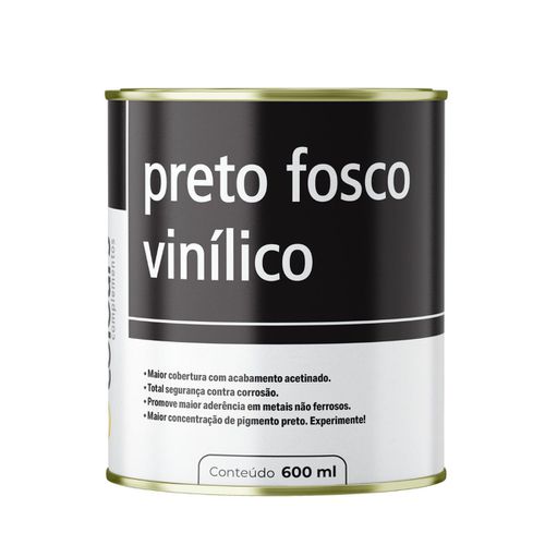 Preto Fosco Vinílico 0,600L - Maxi Rubber - CS Tintas