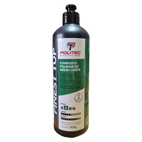 Polidor Médio Corte Finest Top 500g - Politec - CS Tintas