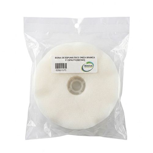 Boina 5'' de Espuma Branca Face Unica - Renova - CS Tintas