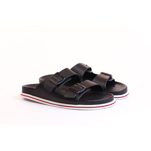CHINELO MASCULINO SPRING PRETO COM DET. BORDÔ - Diorne | Sapatos Premium