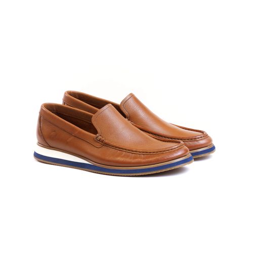 MOCASSIM CRETA COM DETALHE AZUL - Diorne | Sapatos Premium