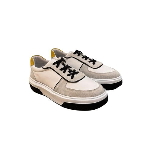 TÊNIS MASCULINO DIORNE BRANCO COM DET. CINZA - Diorne | Sapatos Premium