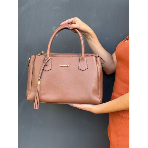 Bolsa Couro Renata Conhaque - Donna Clô