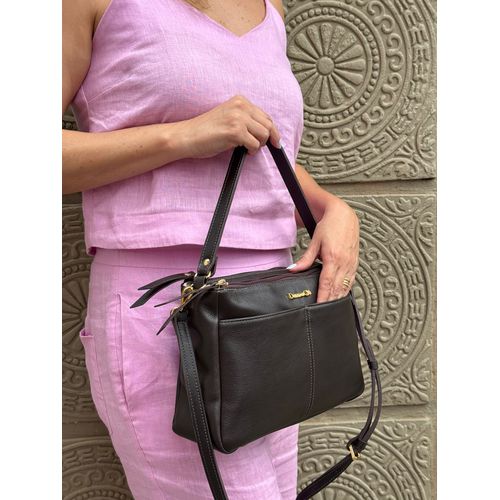 Bolsa Vera Café Couro legítimo - Donna Clô