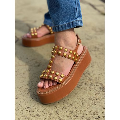 Sandália Flatform Bianca Caramelo - Donna Clô