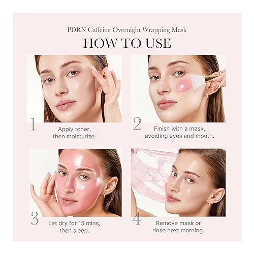 Medicube PDRN Caffeine Night Wrapping Mask – Máscara Facial Noturna com DNA de Salmão, Cafeína e Colágeno