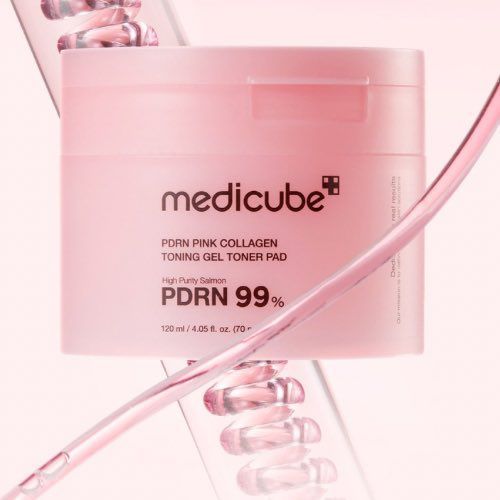 MEDICUBE PDRN PINK COLLAGEN Tonificante GEL TONER PAD