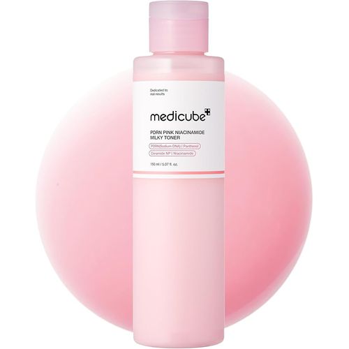 Medicube PDRN Pink Niacinamide Milky Toner for Hydrating, Moisturizing, Soothing, Ceramide, Peptide, Glass Glow Skin, Korean Skincare