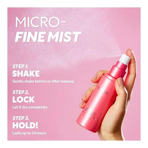 TIRTIR Waterproof Setting Spray – 24 Hour Long Lasting Fix, Sweatproof Water Resistant Makeup Finisher