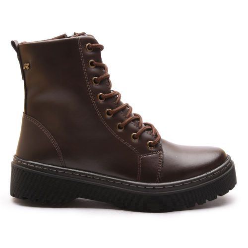 Bota Coturno Feminino Com Cadarço e Zíper Lateral ... - ELITEDOSPES