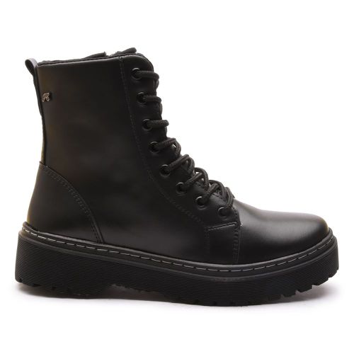 Bota Coturno Feminino Com Cadarço e Zíper Lateral ... - ELITEDOSPES