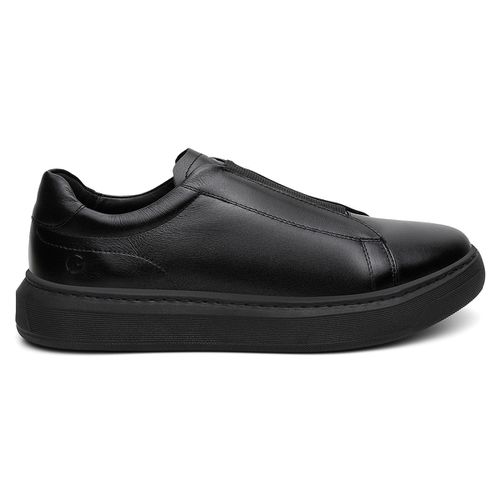 Tênis Casual Urban em Couro Legítimo Preto 53003 - ELITEDOSPES