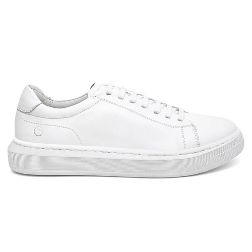 Tênis Casual Edgy em Couro Legítimo Branco 53013 - ELITEDOSPES