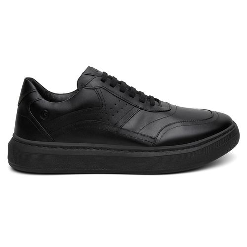 Tênis Casual Modern em Couro Legítimo Preto 53033 - ELITEDOSPES