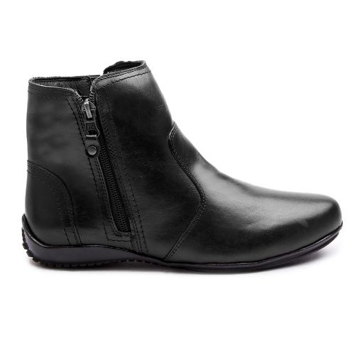 Bota Coturno Feminino Cano Curto Com Zíper Lateral... - ELITEDOSPES