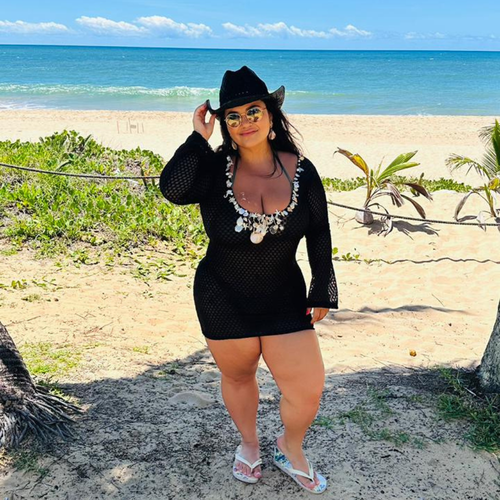 vestido conchas preto