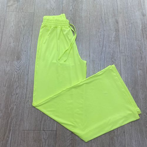 Calça Pantalona Amarelo Neon