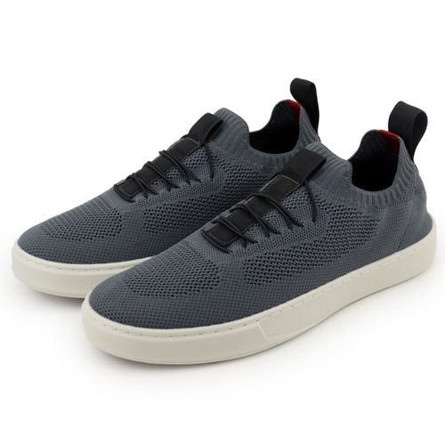 Tênis Masculino Casual Meia Cinza - Ref: 7000 - Re... - ESTILODR