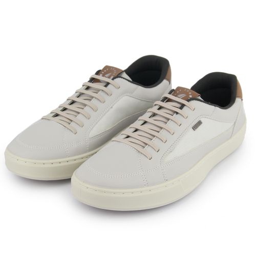 Sapatênis Casual Masculino Couro Sintetico Cinza- ... - ESTILODR