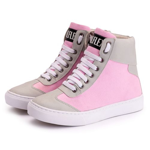 Tênis Sneaker Couro Sintético Rosa - REF 60120 Ros... - ESTILODR