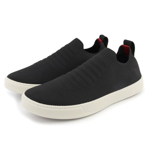 Tênis Masculino Casual Meia Preto - Ref: 7011 - Re... - ESTILODR