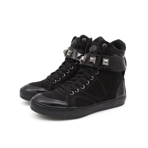 Tenis Sneaker Bawmi Cano Alto Feminino Allblack co... - ESTILODR