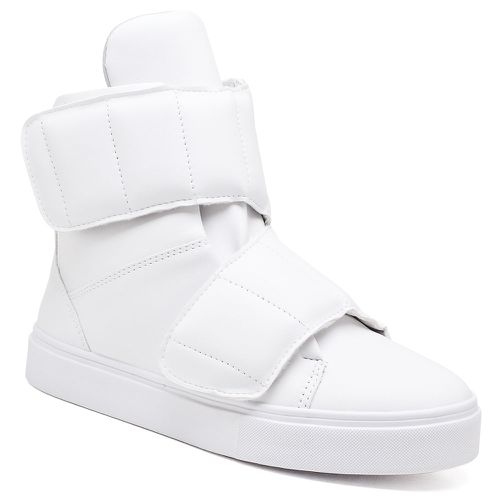 Tenis Vegano Bawmi Cano Alto Feminino Branco com T... - ESTILODR