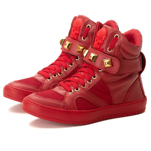 Tenis Sneaker Bawmi Cano Alto Feminino Vermelho co... - ESTILODR