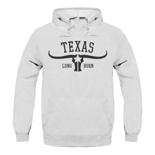 Moletom Texas Long Horn - Branco - Sistema Bruto | Botas Texanas em couro