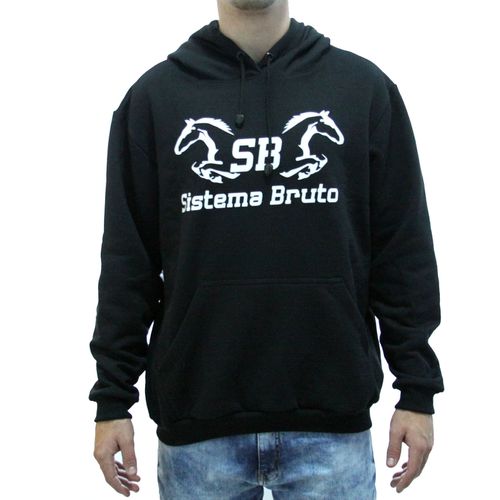 Moletom SB Sistema Bruto - Preto Estampa Branca - Sistema Bruto | Botas Texanas em couro