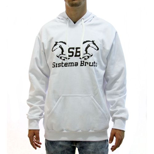 Moletom SB Sistema Bruto - Branco Estampa Preto - Sistema Bruto | Botas Texanas em couro