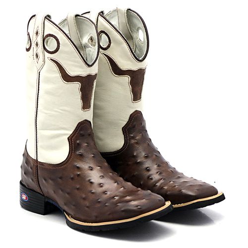 Bota Texana Sistema Bruto - CANO BRANCO - Sistema Bruto | Botas Texanas em couro