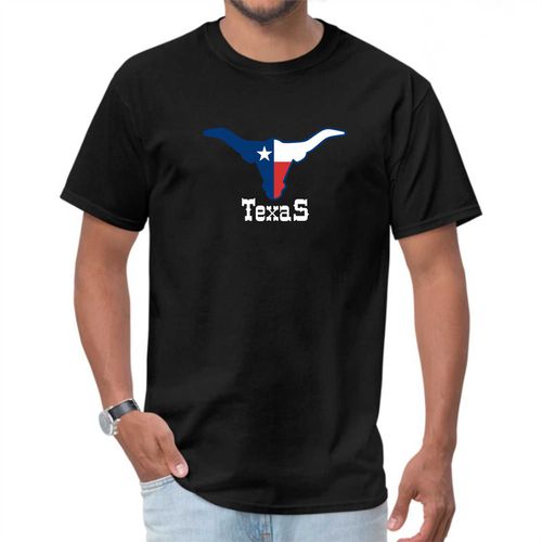 Camisa de Algodão Lisa Preta - Estampa Texas - Sistema Bruto | Botas Texanas em couro