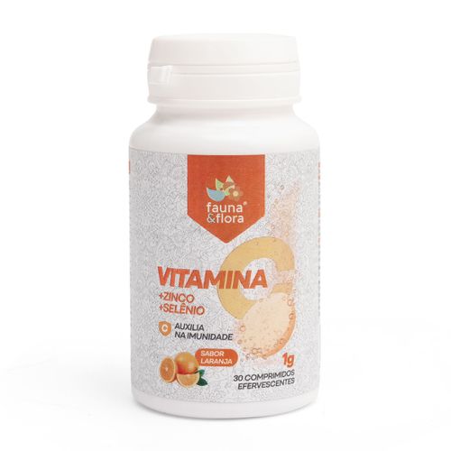 Vitamina C com Zinco e Selênio - Pote com 30 pasti... - Fauna e Flora l Sua Loja Online de Produtos Naturais