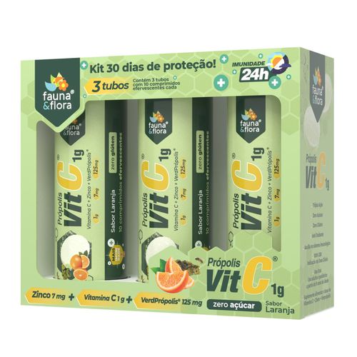 PROPOLIS VIT C (Vitamina C 1g + Zinco 7mg + Verdpr... - Fauna e Flora l Sua Loja Online de Produtos Naturais