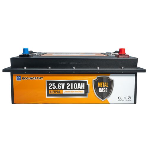 Bateria de fosfato de ferro e lítio LiFePO4 24V 210Ah - Marca ECO WORTHY