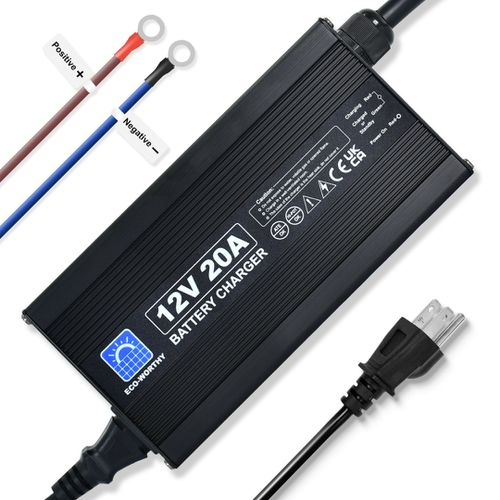 CARREGADOR PARA BATERIA DE LITIO 20A - 220V PARA 12V MARCA ECO WORTHY