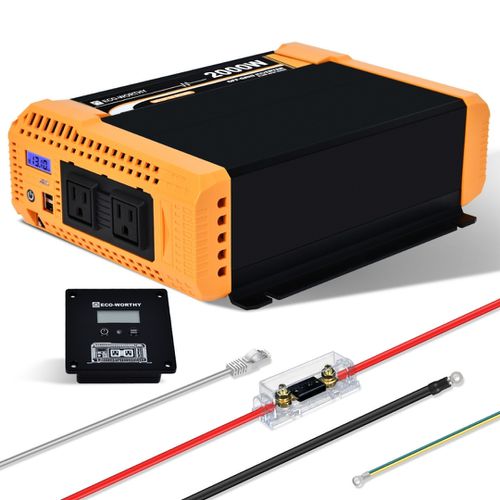 INVERSOR DE ENERGIA ONDA PURA 2000W OFF GRID DE 12V PARA 220V MARCA ECO WORTHY