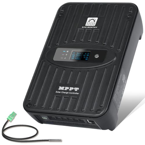 Controlador de carga solar Regulador 12V / 24V Autoswitch 40A MPPT OLED Display Marca Eco Worthy