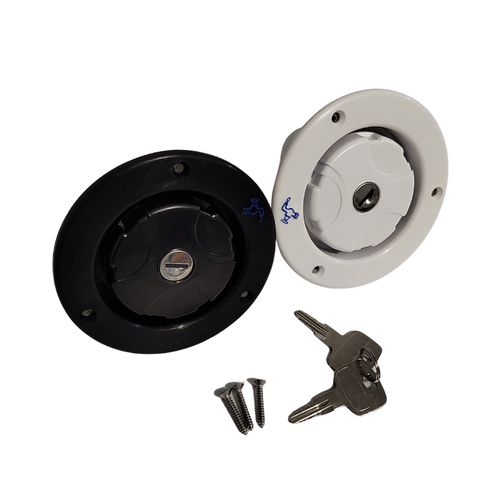 Entrada de Agua por Gravidade Bocal de 3-1/8 com Chave Cor PRETO - TOPRV